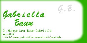 gabriella baum business card